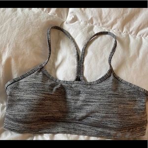 Lululemon power Y sports bra 8 gray